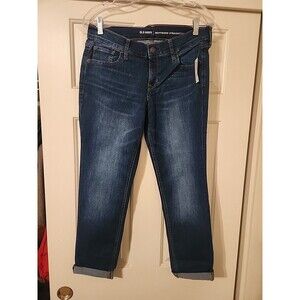 Old Navy Women's Boyfriend Straight Ankle Jeans Size 6 Blue Denim Pants Classic